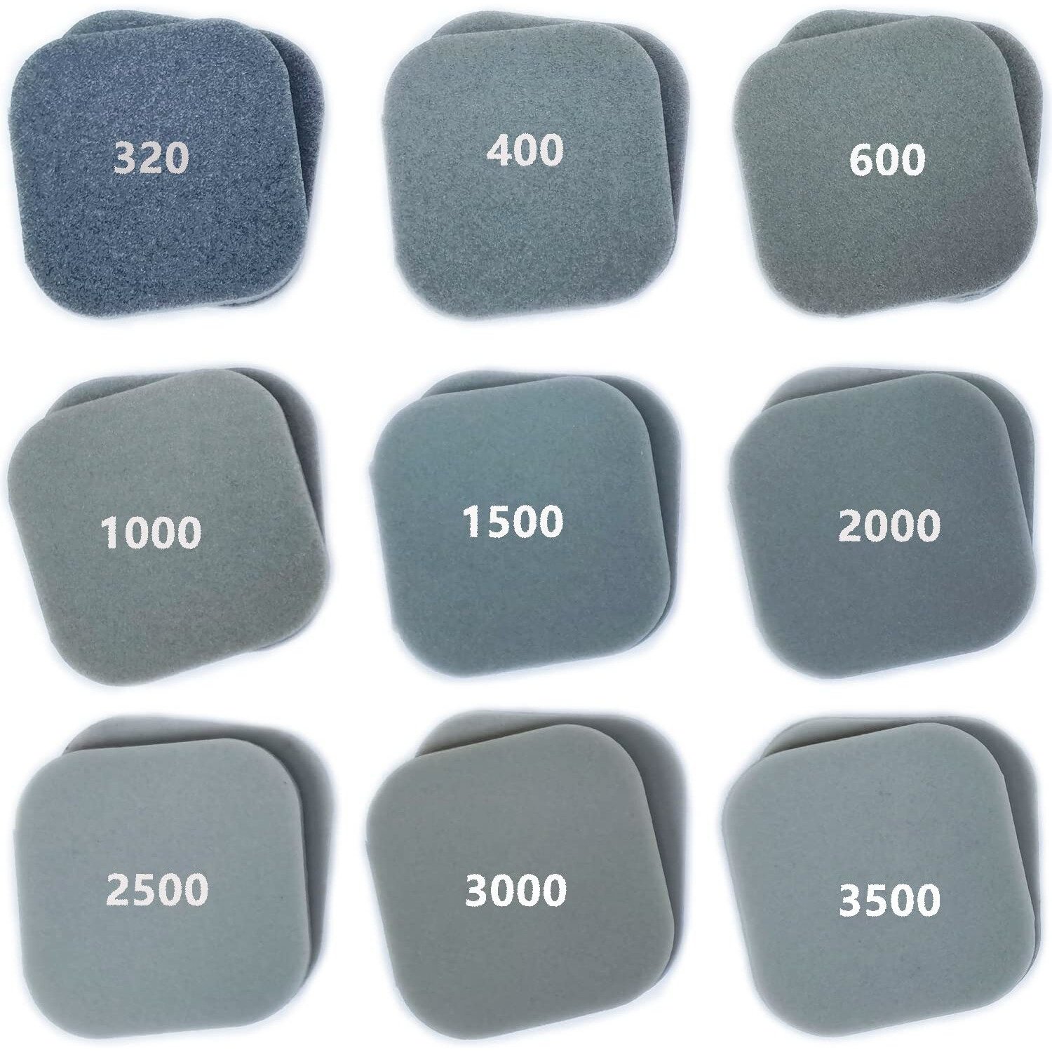 27 Pcs Sanding Sponge Soft Touch Sanding Pads Sand Paper  Mesh Sanding Polishing Pads For Craft Polishing Repairing  2"" X 2"" Sanding Blocks  9 Kinds Grit From 320 To 3500