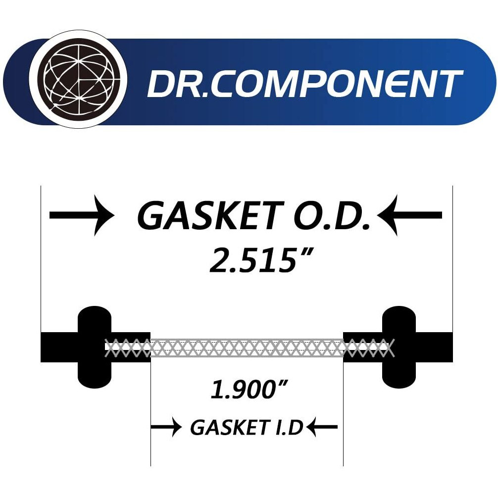 Dr.Component 2"" Sanitary Tri-Clamp Gaskets (Pack Of 2)  Bonded Type Screen (100 Mesh/ 149 M) Gaskets  Black Buna-N (Nbr)