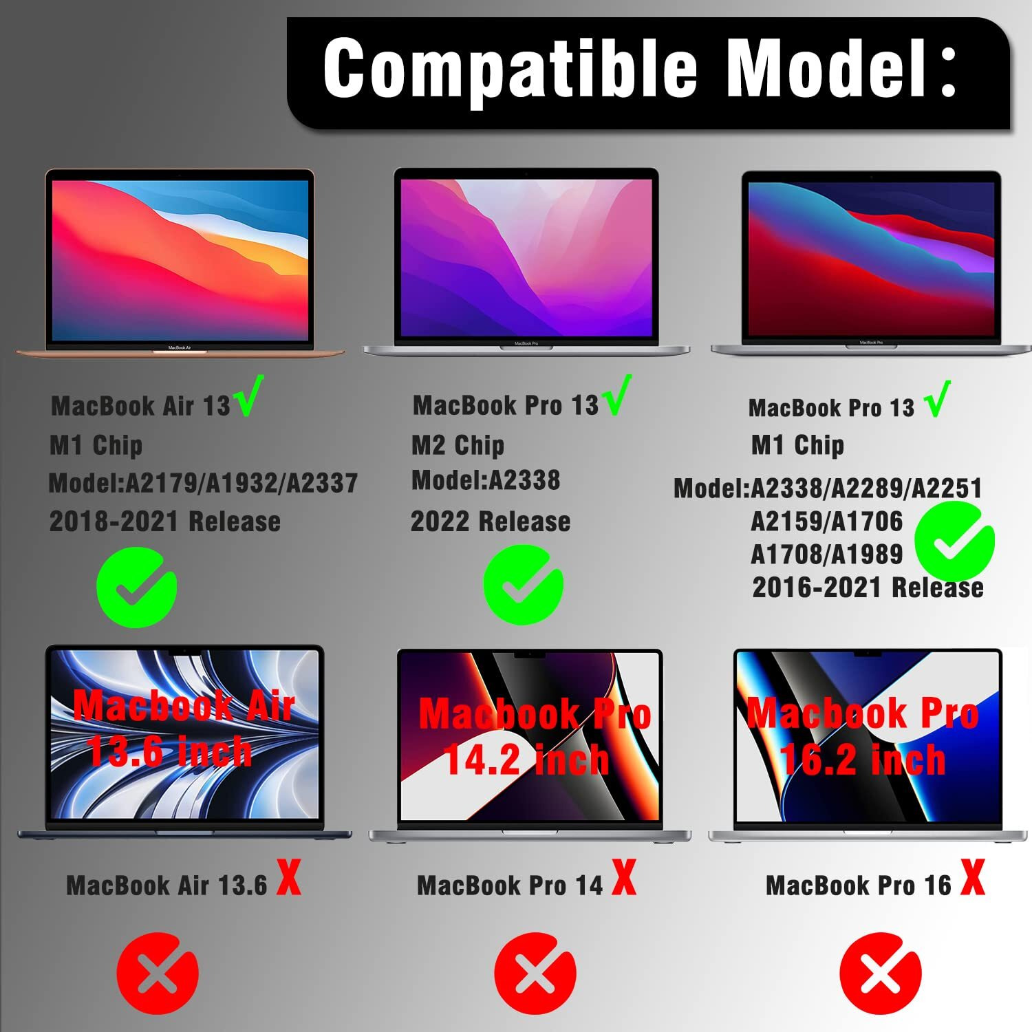 Keanboll 3-Pack Anti Glare Screen Protector For Macbook Pro 13 Inch M2 M1 Macbook Air 13 M1 Model A2338 A2289 A2251 A2159 A1706 A1708 A1989 A2337 M1 A2179 A1932 Eye Protection Anti Fingerprint