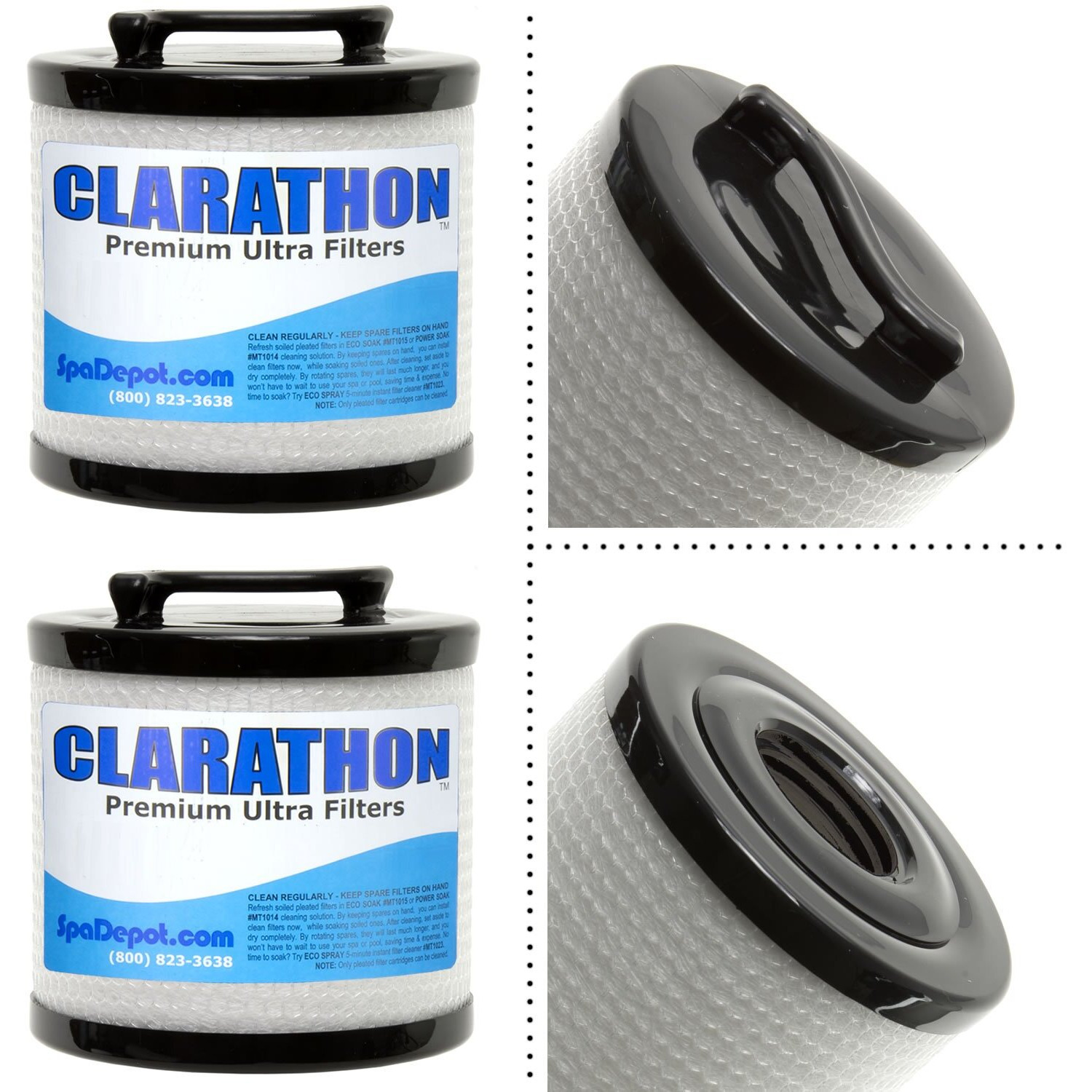 Clarathon [2] Replacement Filters For Arctic Spa Silver Sentinel Stubby 2-Pack