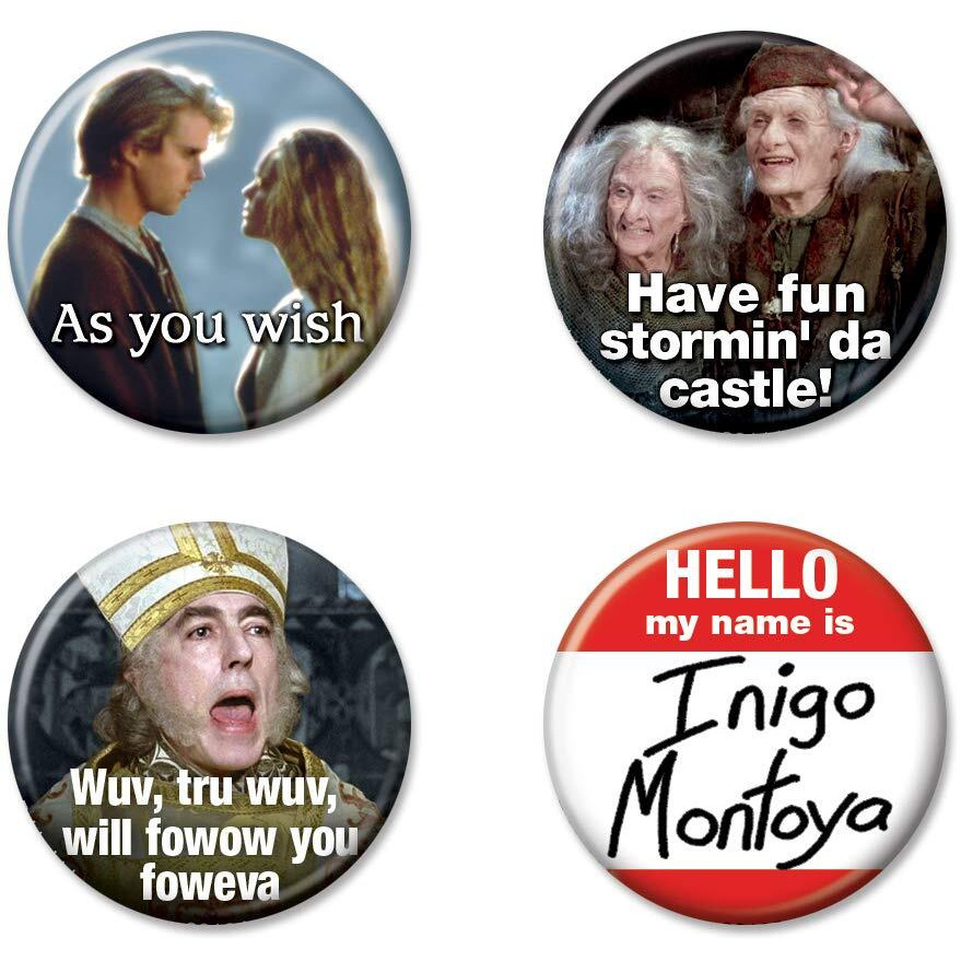 Ata-Boy Princess Bride Button Set - Quotes 4 Button Set Button Set  Officially Licensed Collectible Buttons