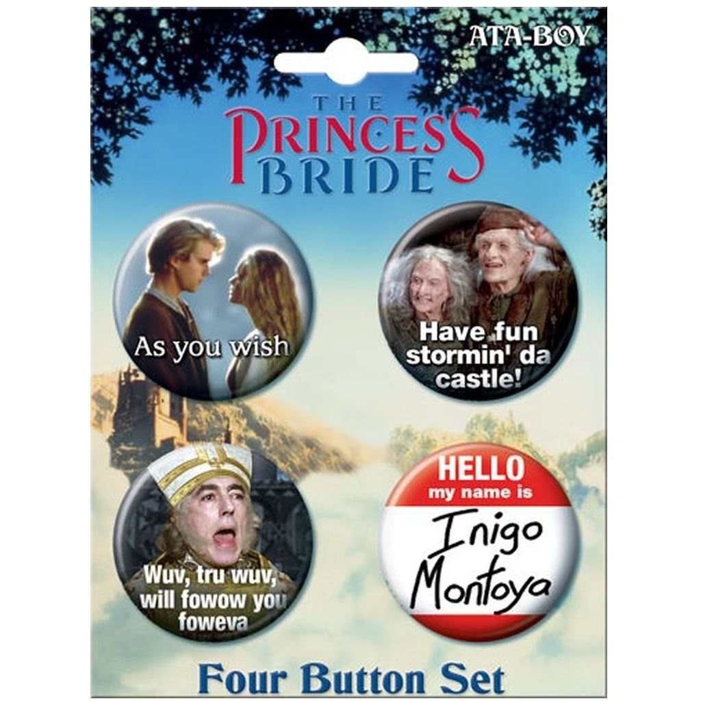 Ata-Boy Princess Bride Button Set - Quotes 4 Button Set Button Set  Officially Licensed Collectible Buttons