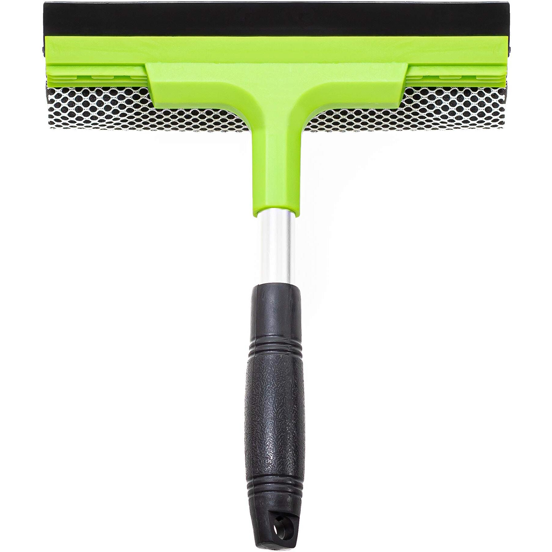 Window Squeegee Cleaning Tool | Squeegee Cleaner For Windows  Glass  Car Windshield | 2-In-1 Squeegee And Scrubber Sponge Washing Kit | Multi-Surface Washer - Indoor Outdoor Use