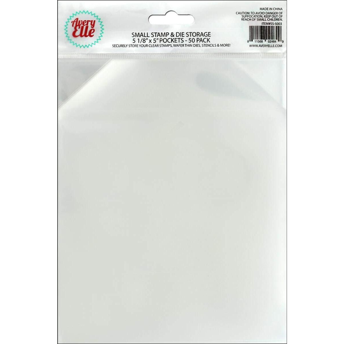 Avery Elle Ss-5003 Stamp & Die Storage Pockets 50/Pkg-Small 5"&quotX5""  None