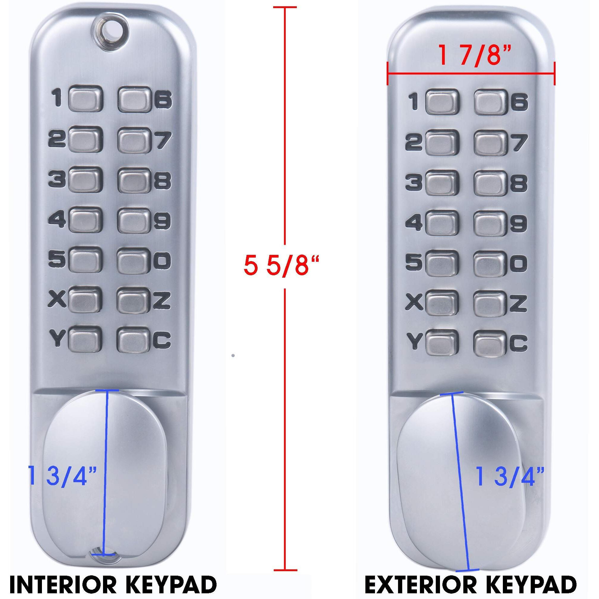 Mutex Mx920 Double Keypad Mechanical 14 Key Combination Lock  Keyless Entry Security For Home Gates  Fences  Windows  Hotel Airbnb