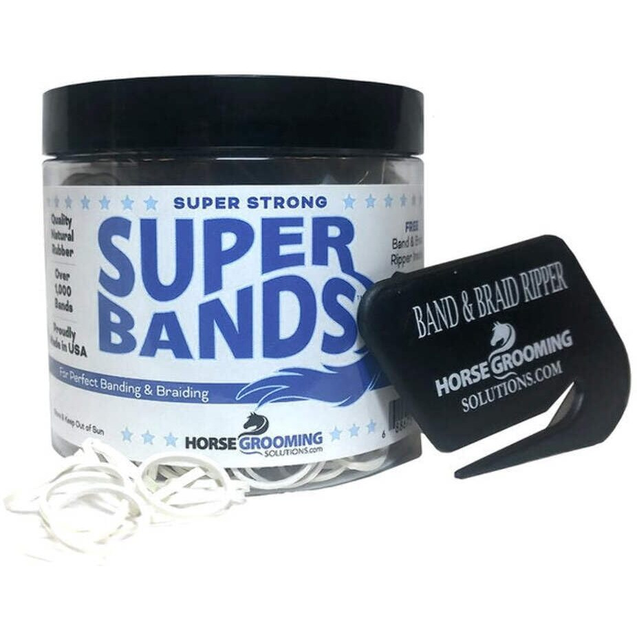 Horse Grooming Solutions Super Bands - White 1/4 Pound