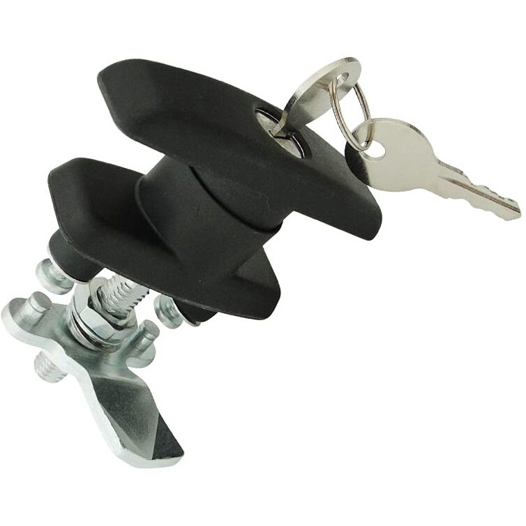 2 Pcs T-Handle Door Lock Latch Abs T Handle Lock Zinc Alloy Lock Body Shed Door T-Handle Lock Kit For Garage Door Lock Truck Cabinet Door