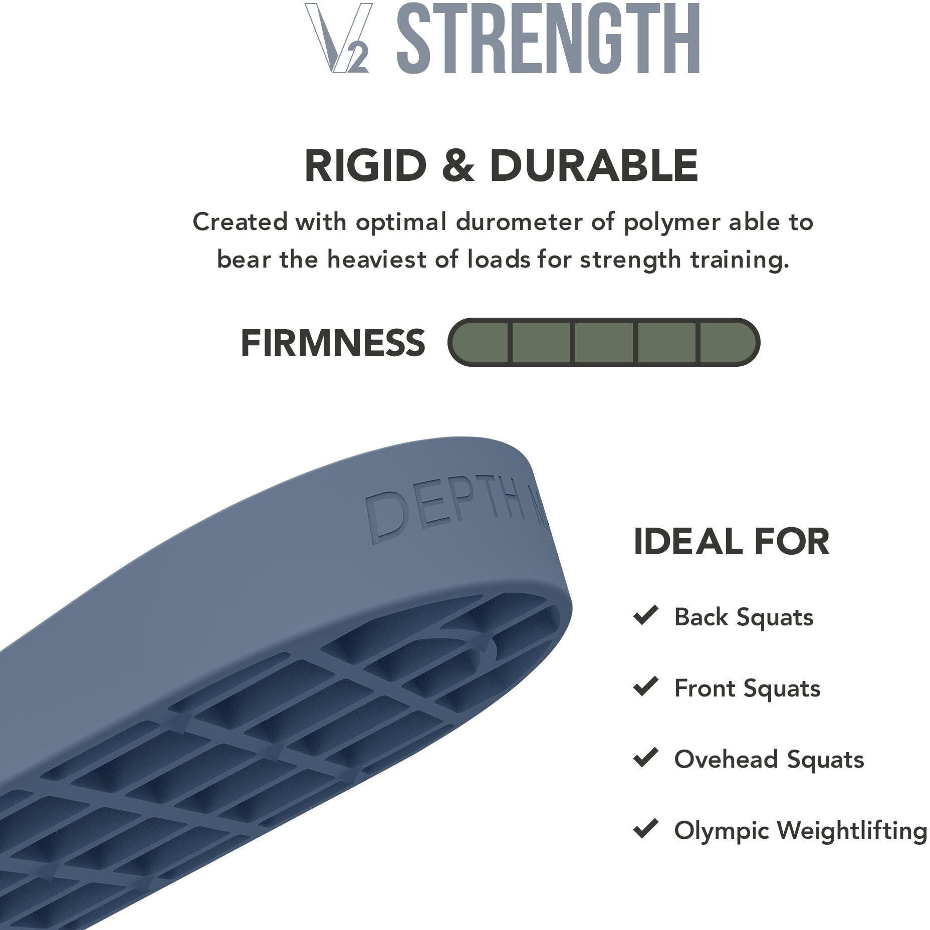 Versalifts V2 Strength Heel Lift Inserts (Pair) (Small) - Ideal For Bodybuilding  Olympic Lifting  Squats  Leg Press