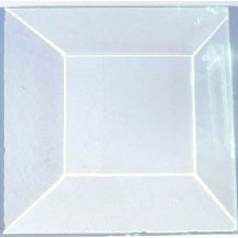 1.5 X 1.5 Inch Square Clear Stained Glass Bevels Box Of 30