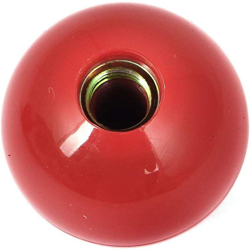 Comok Red 5Pcs 38Mm Diameter 10Mm Hole Diameter Mounded Threaded Handling Round Ball Knob