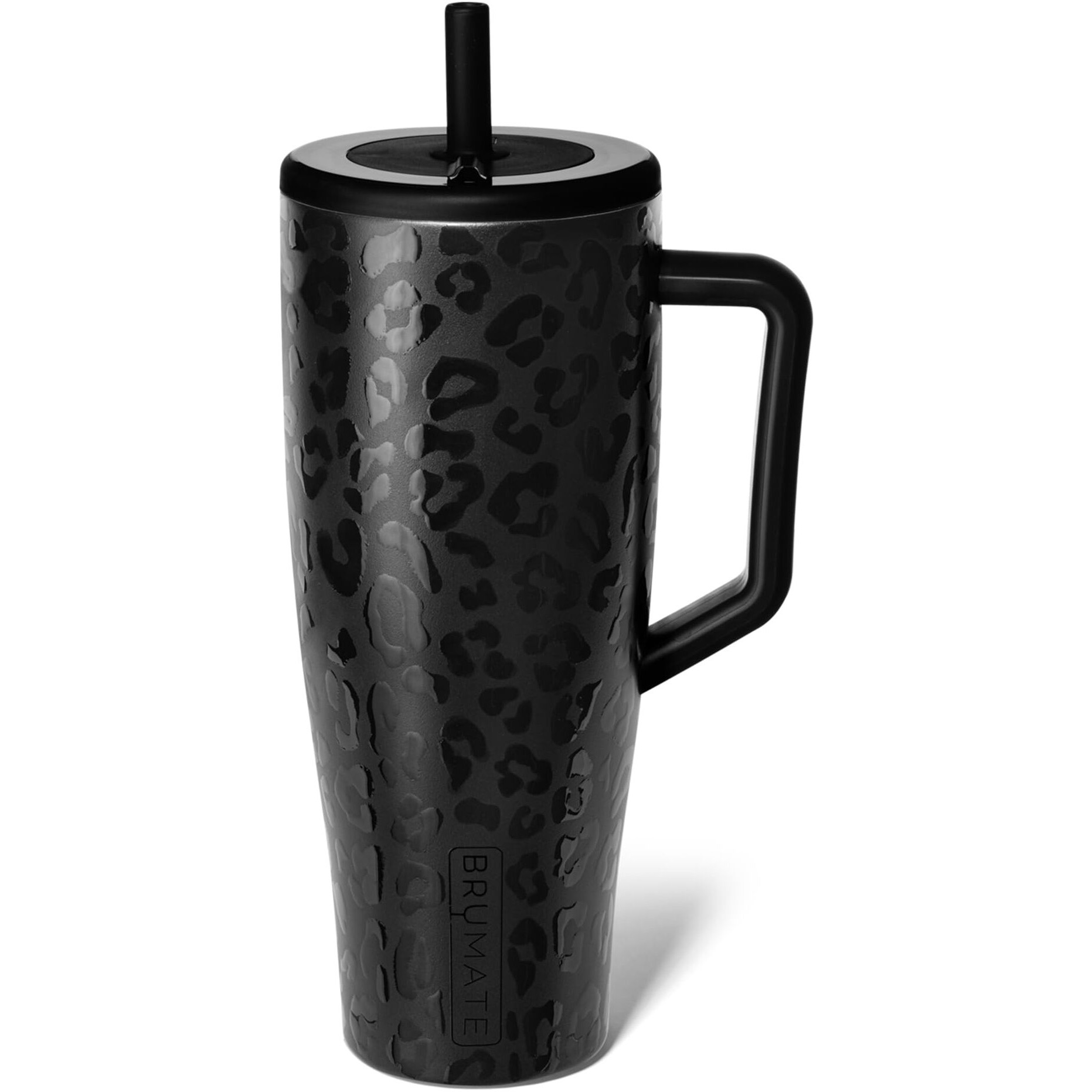 Brmate Era 40 Oz Tumbler With Handle And Straw | 100% Leakproof Insulated Tumbler With Lid And Straw | Made Of Stainless Steel | Cup Holder Friendly Base | 40Oz (Onyx Leopard)