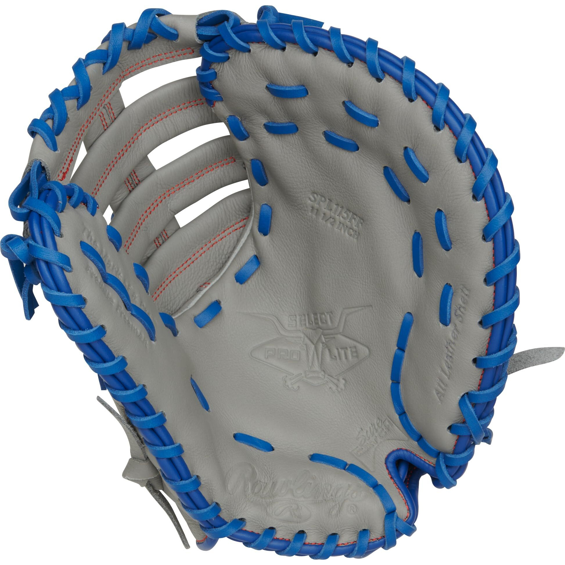 Rawlings | Select Pro Lite Series Youth Baseball Glove | First Base Mitt | 11.5' | Rht | Freddie Freeman - Single Post Web - Grey