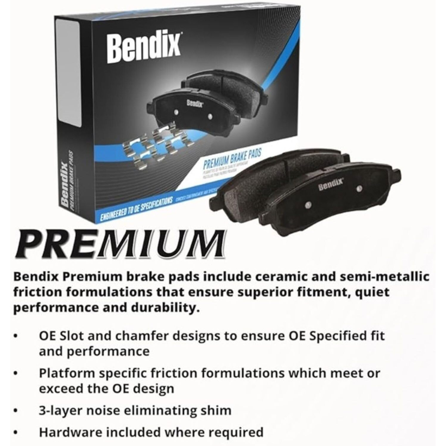 Bendix Premium Sbc1623 Ceramic Front Brake Pads For Mazda Cx-5 2024-2013