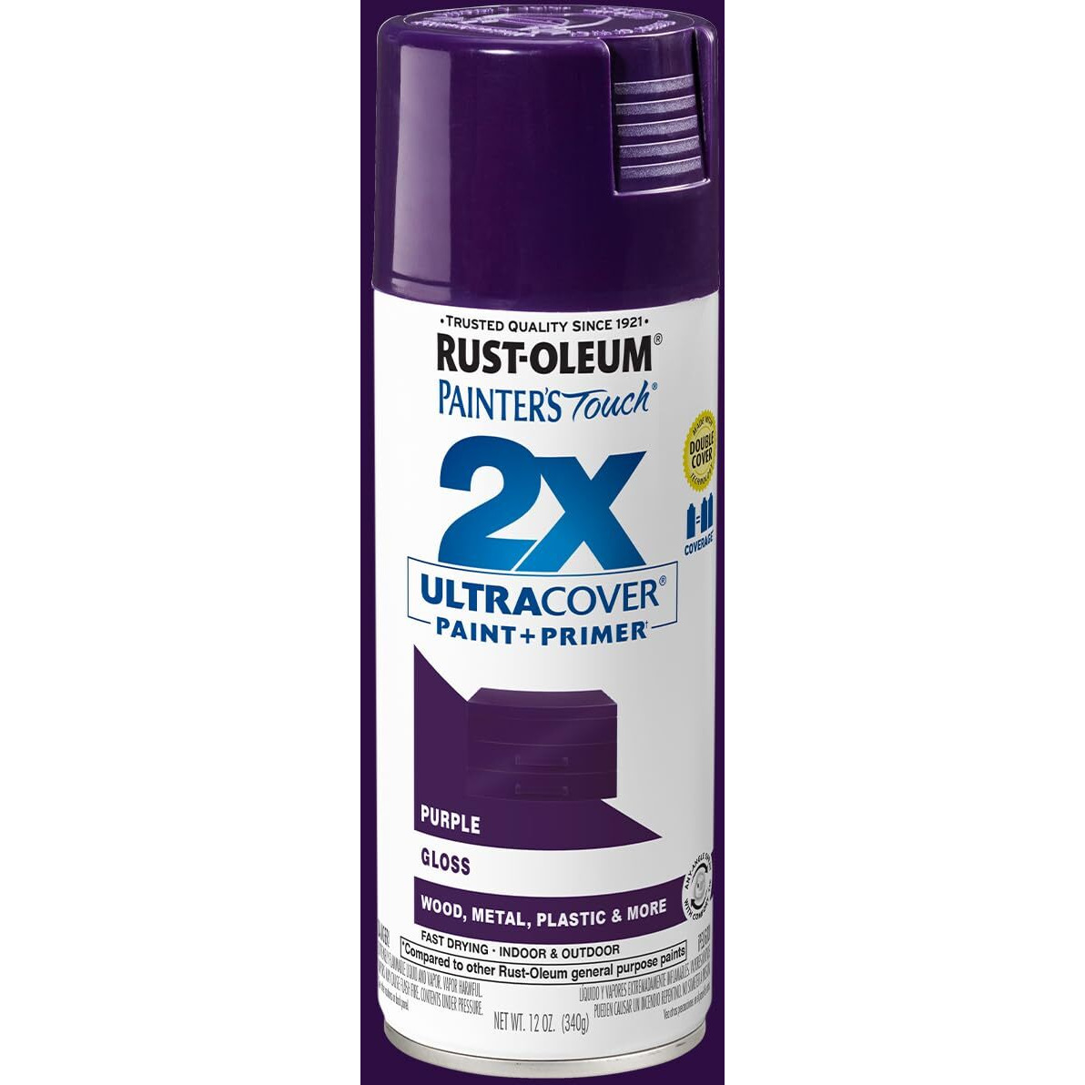 Rust-Oleum 249097-6Pk Painter's Touch 2X Ultra Cover Spray Paint  12 Oz  Gloss Purple  6 Pack