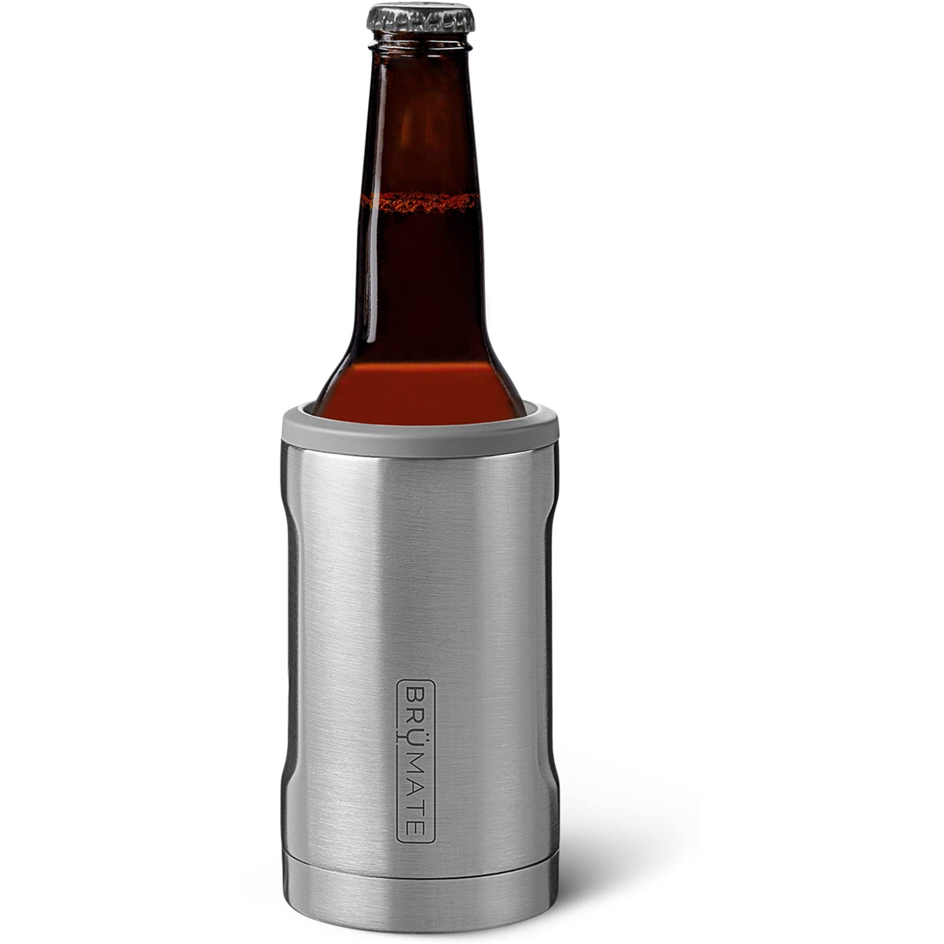 Brmate Hopsulator Bott'L Insulated Bottle Cooler For Standard 12Oz Glass Bottles | Glass Bottle Insulated Stainless Steel Drink Holder For Beer And Soda (Stainless)