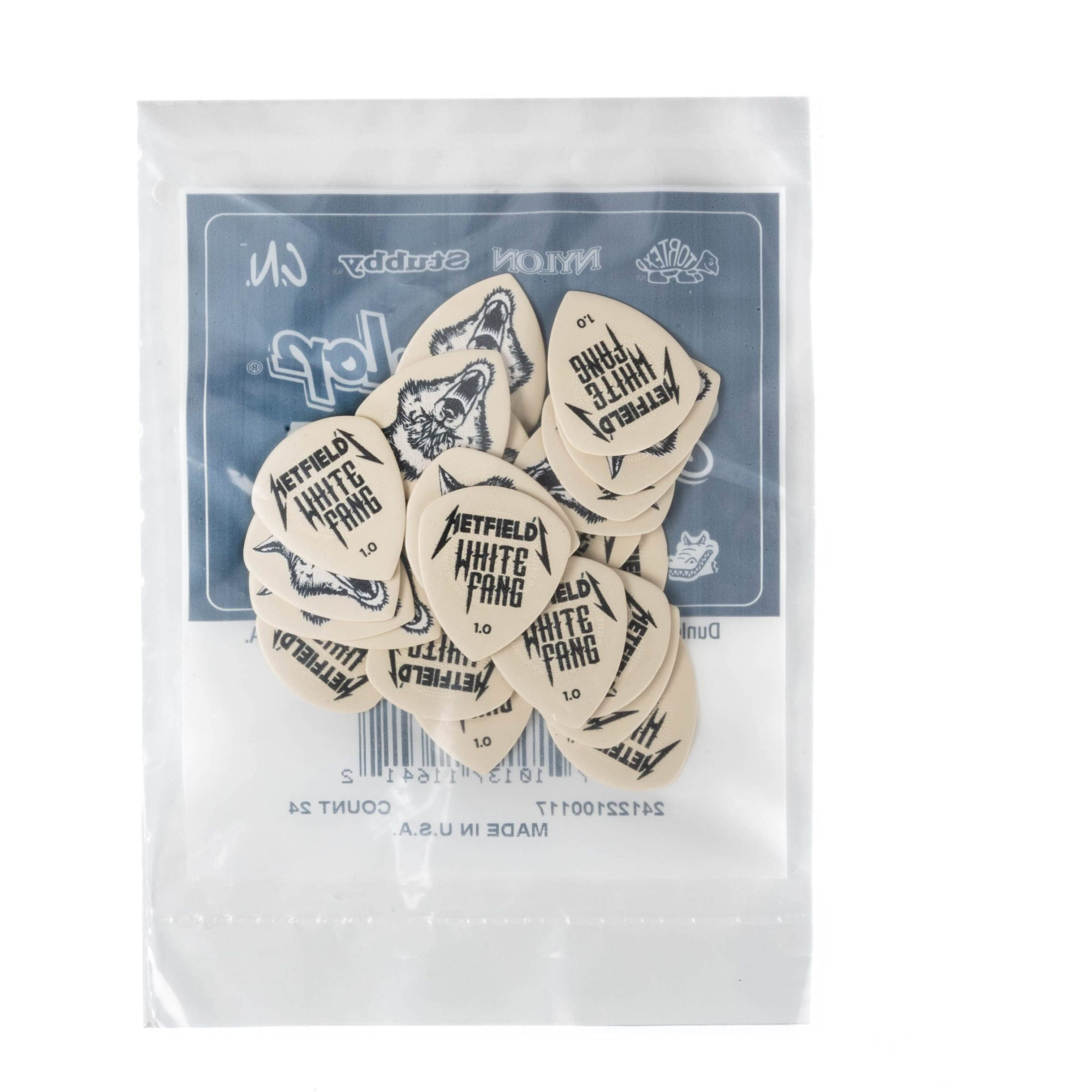 Jim Dunlop White Fang 1.0Mm Guitar Picks (Ph122R1.00)
