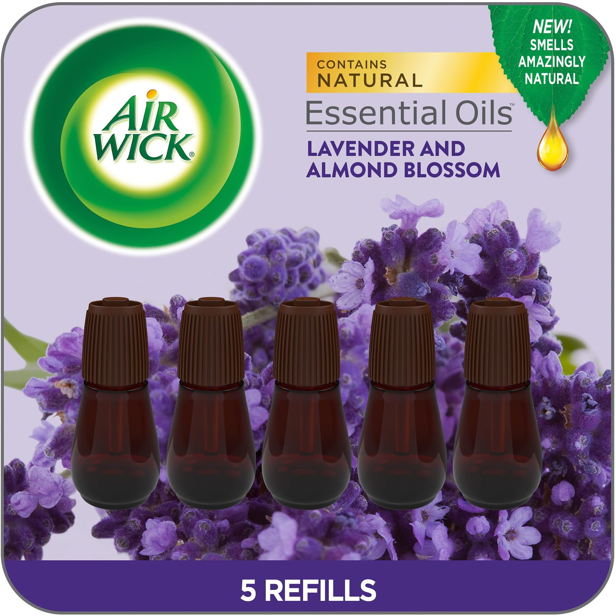 Air Wick Essential Mist Refill  5 Ct  Lavender And Almond Blossom  Essential Oils Diffuser  Air Freshener