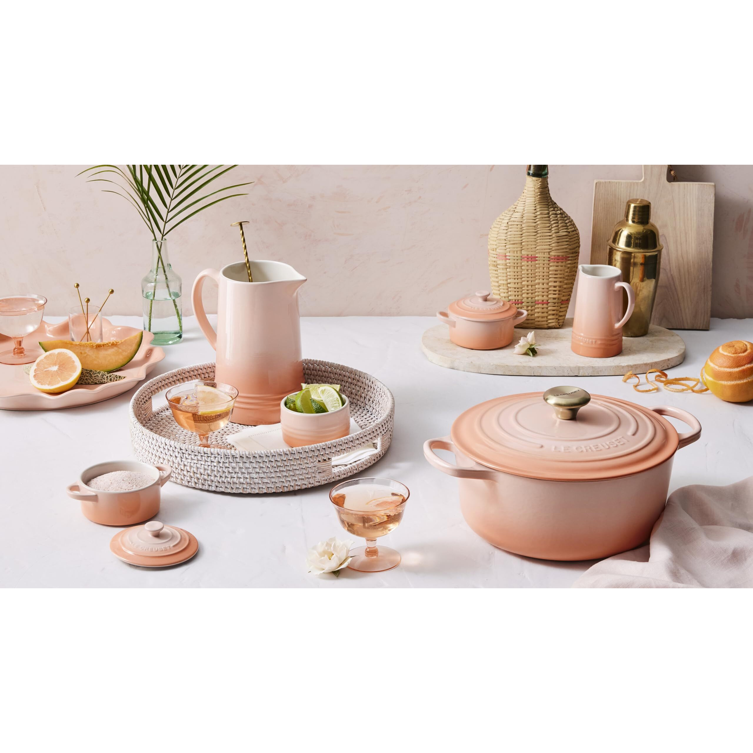 Le Creuset Stoneware Mini Round Cocotte  8Oz.  Peche