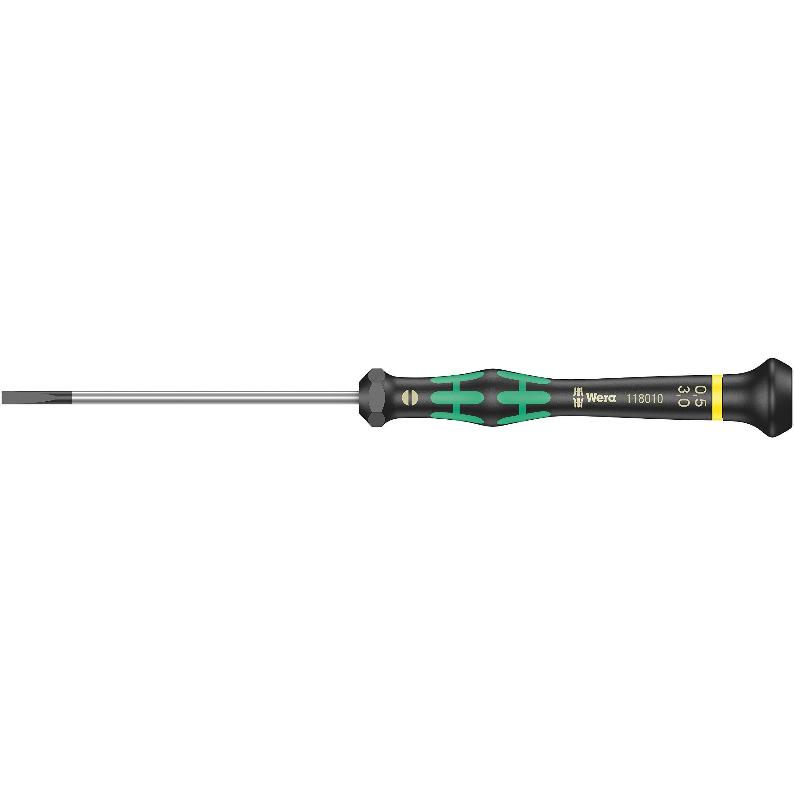 Wera 05118010001 Kraftform Micro 2035 Slotted Electronics Precision Screwdriver  3Mm Head  80Mm Blade Length