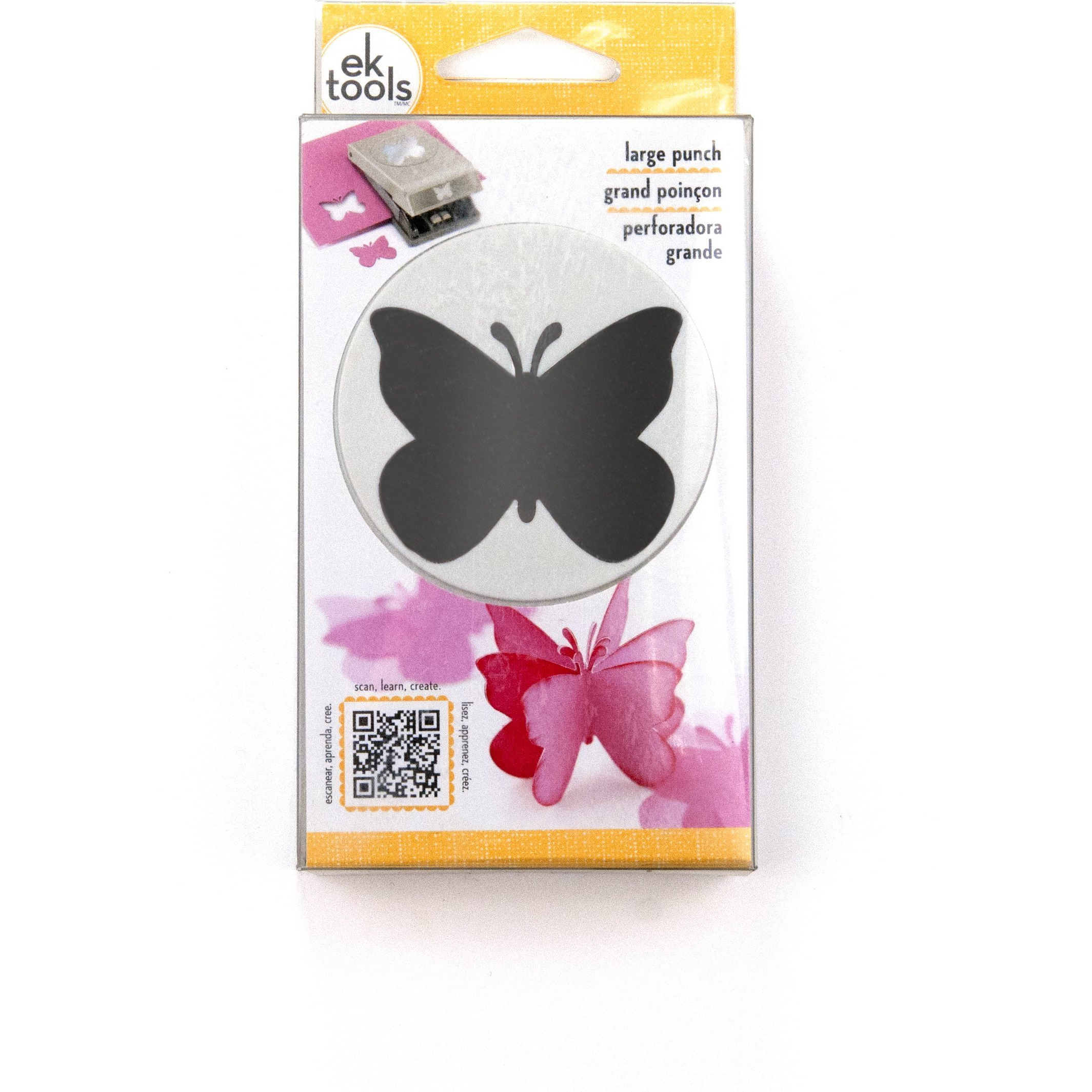 Ek Tools Butterfly Punch  Large  New Package  Grey