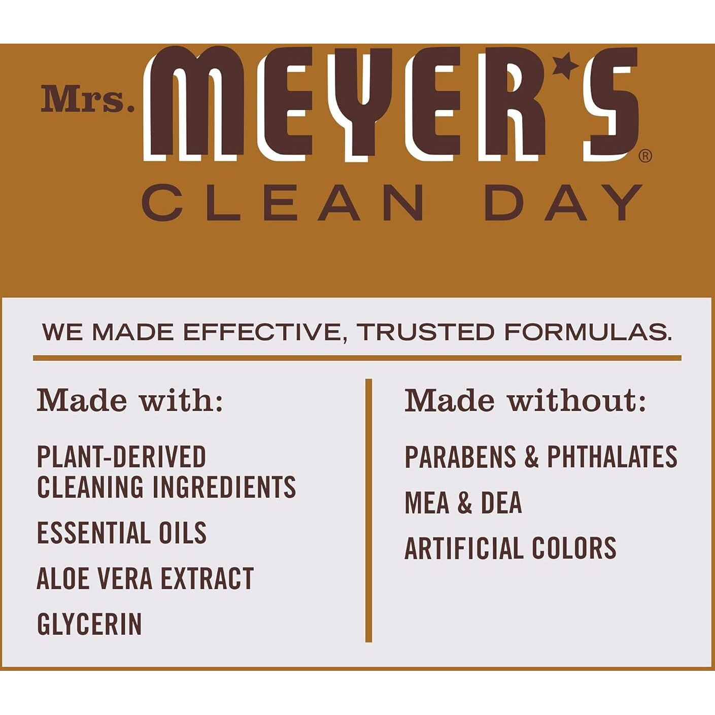 Mrs. Meyer's Clean Day Liquid Dish Soap  Biodegradable Formula  Limited Edition Acorn Spice  16 Fl. Oz - Pack Of 3