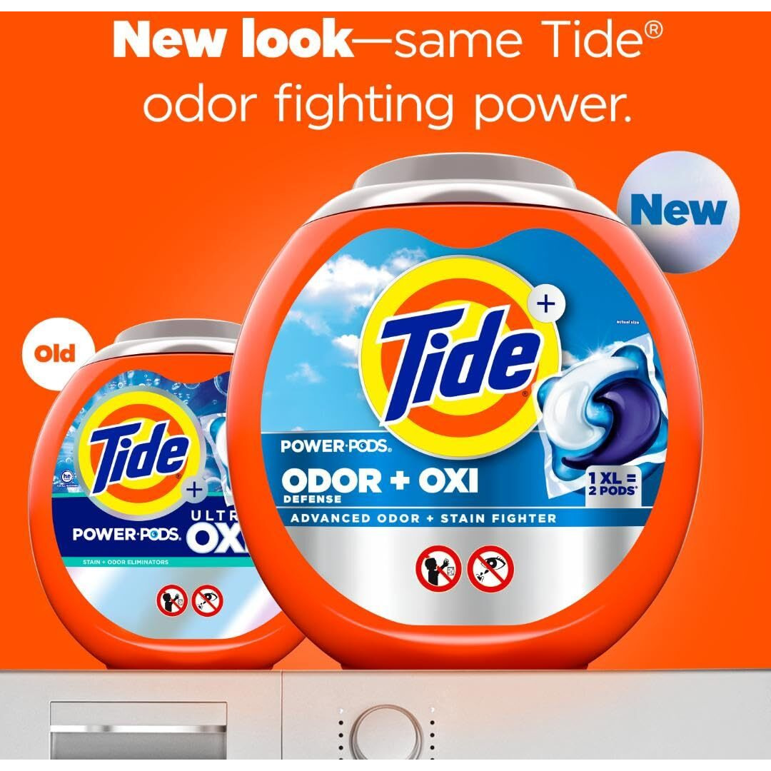 Tide Ultra Oxi Power Pods With Odor Eliminators Laundry Detergent Pacs 63 Count For Visible And Invisible Dirt