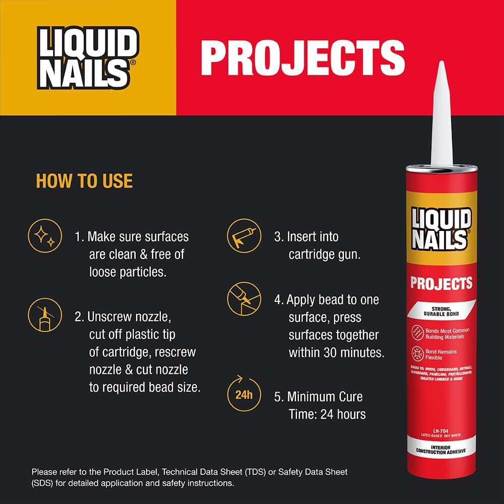 Liquid Nails 28 Oz Interior Projects Latex Construction Adhesive Tan