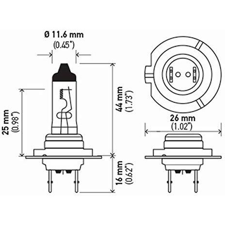 Hella H7 24V Ll Long Life Bulb  70W