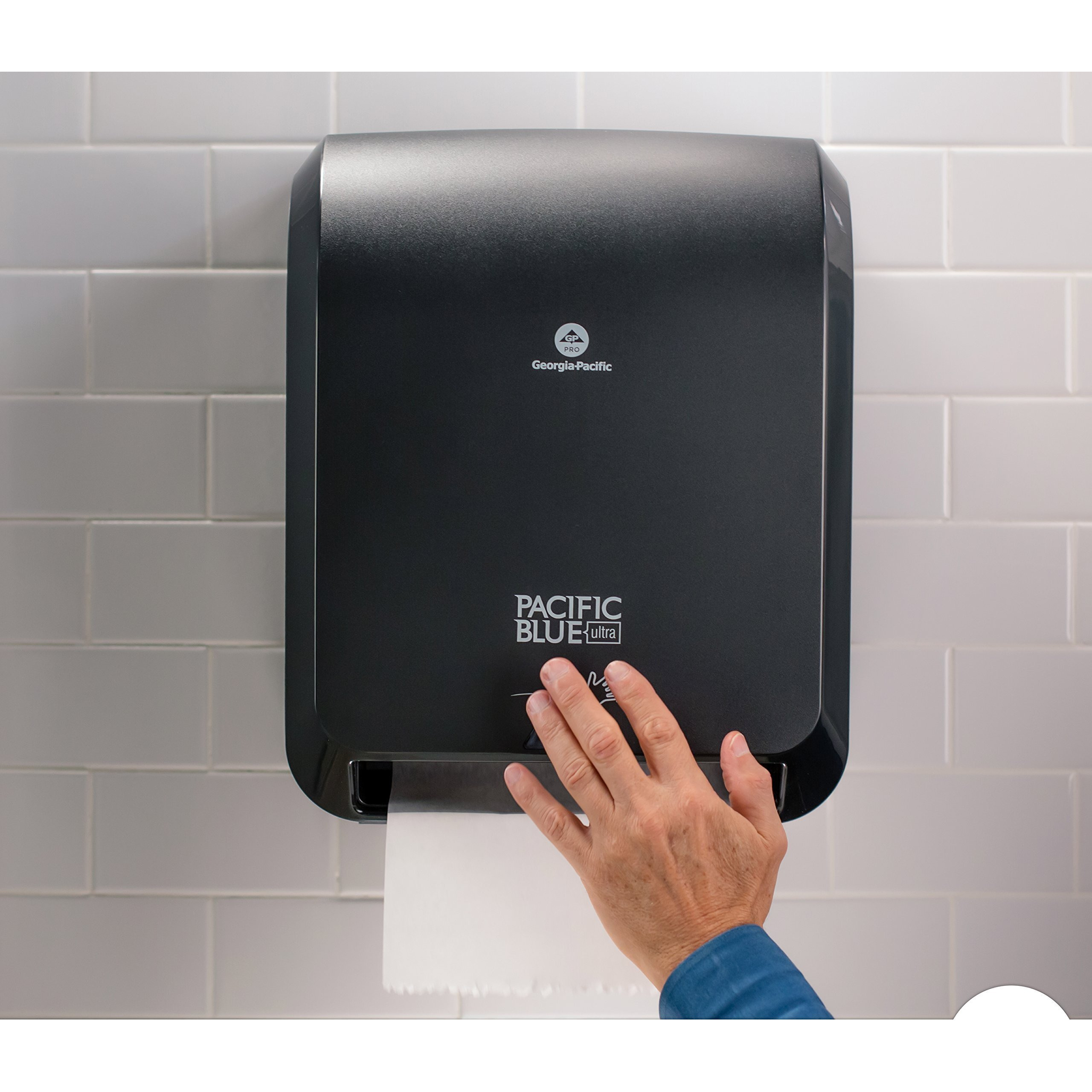 Pacific Blue Ultra 8 "" High-Capacity Automated Touchless Paper Towel Dispenser By Gp Pro (Georgia-Pacific) Black 59590 12.9 "" W X 9 "" D X 16 "" H 1 Dispenser