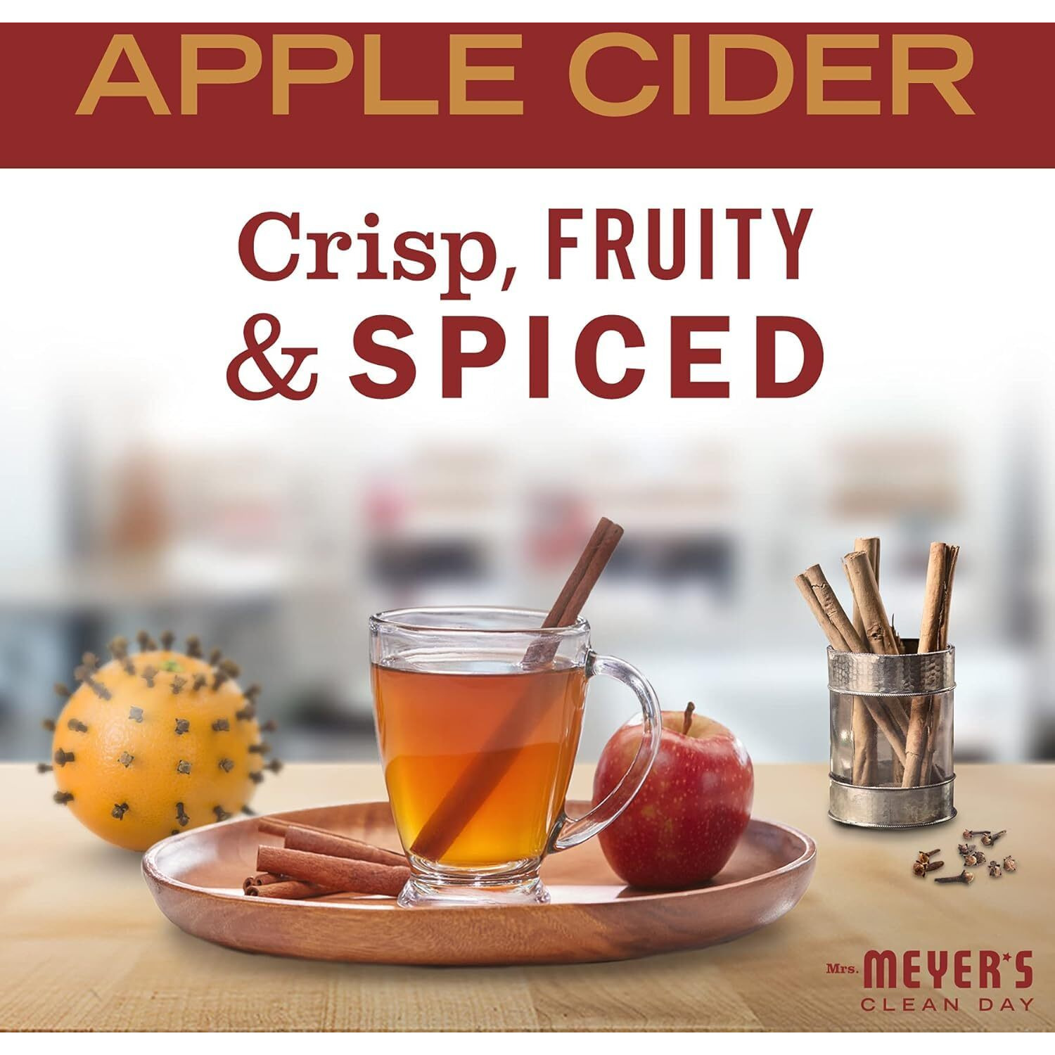 Mrs. Meyer's Clean Day Liquid Dish Soap  Biodegradable Formula  Limited Edition Apple Cider  16 Fl. Oz - Pack Of 3