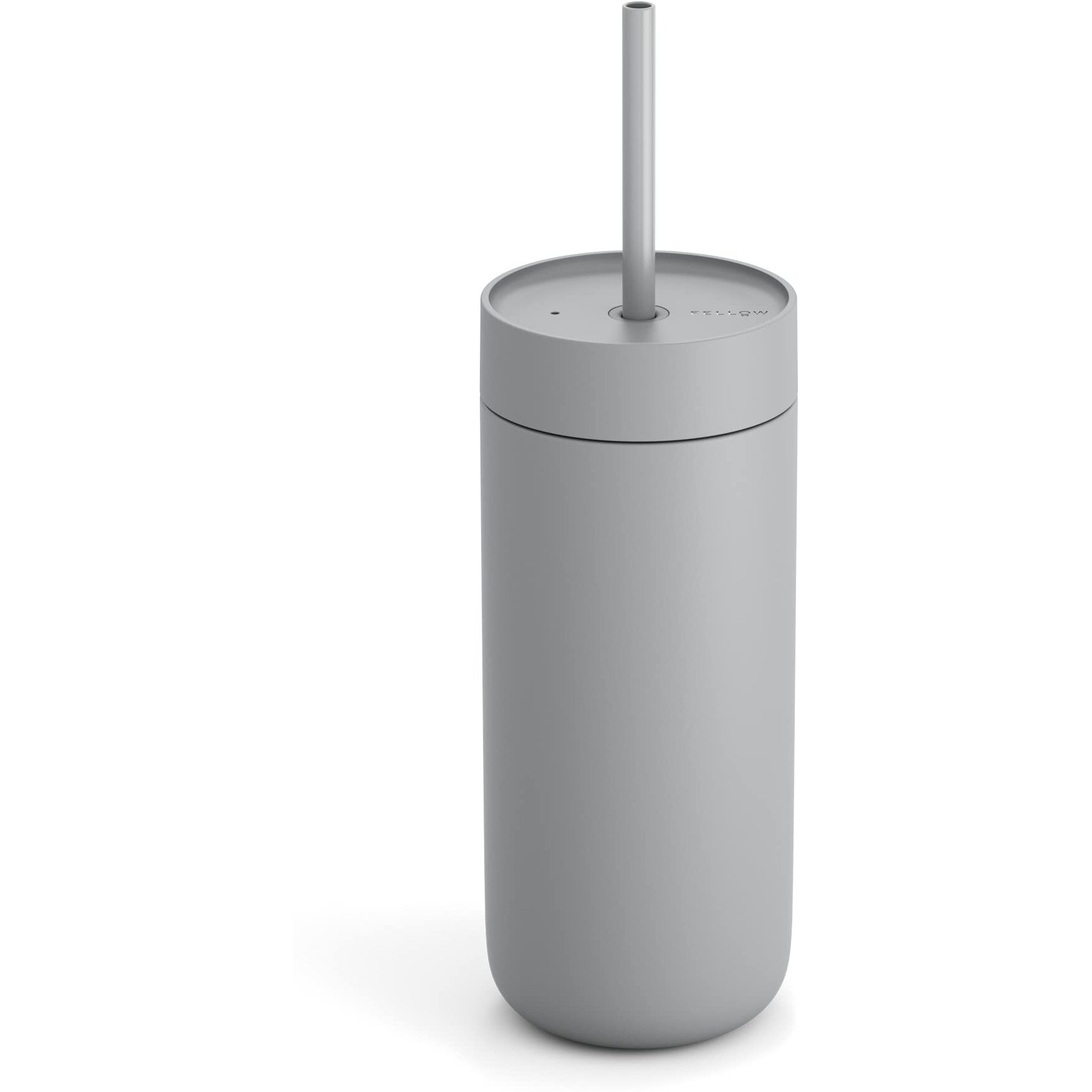 Fellow 16 Oz Carter Cold Travel Mug For Water  Iced Tea  Coffee  Smoothies  Iced Coffee & More - Stainless Steel Vacuum-Insulated Iced Coffee Tumbler With Spill Resistant Lid And Straw - Matte Grey