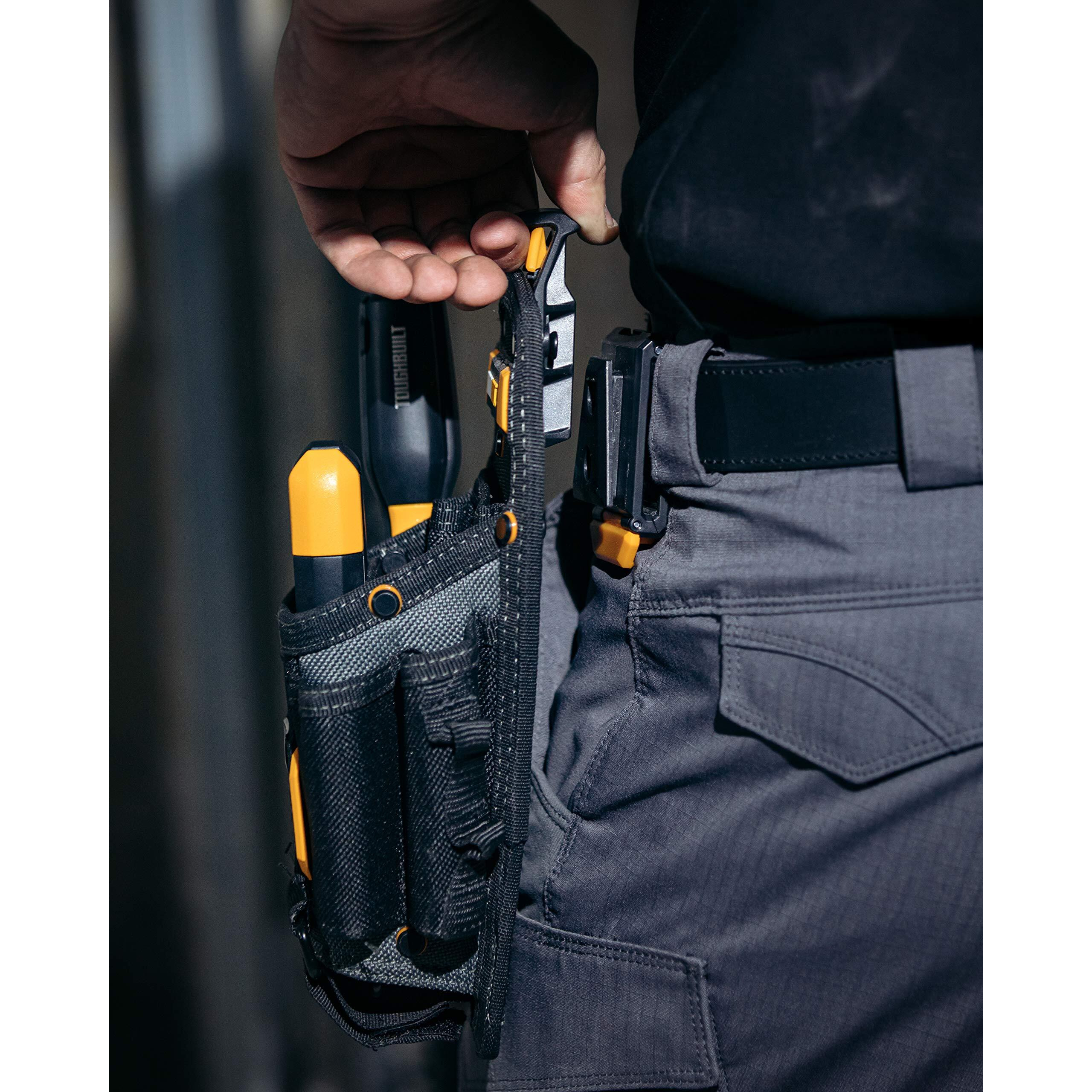 Toughbuilt - Technician 10 Pocket Pouch (Medium) - 14 Pockets & Loop  3 Adjustable Holster  6 Snug-Fit Screwdrivers  Accessories  Secure Multi-Tool Holder - (Tb-Ct-36-M10)