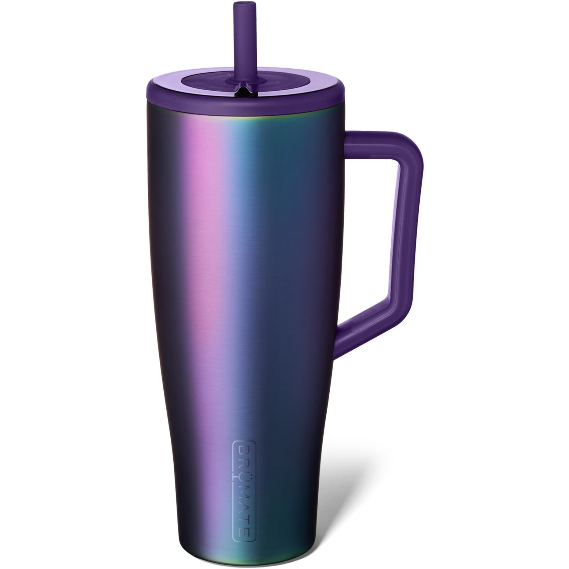 Brmate Era 40 Oz Tumbler With Handle And Straw | 100% Leakproof Insulated Tumbler With Lid And Straw | Made Of Stainless Steel | Cup Holder Friendly Base | 40Oz (Dark Aura)