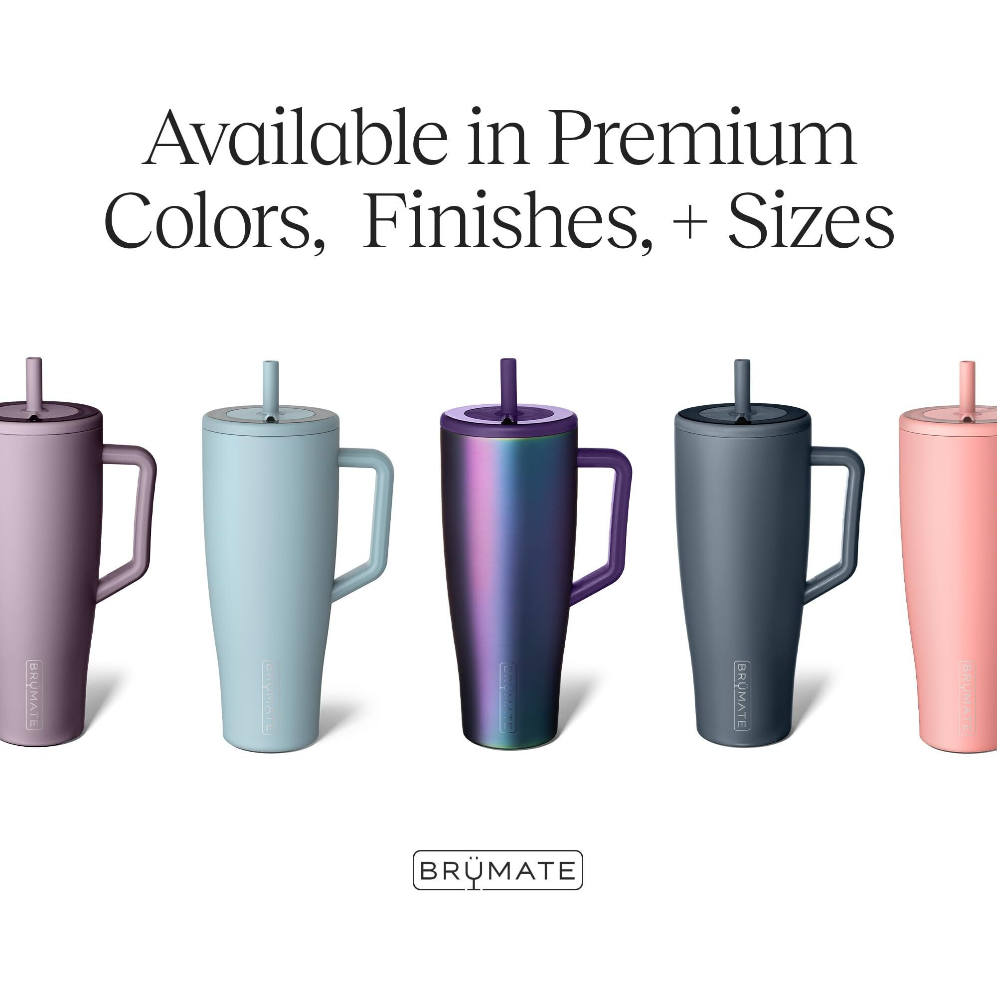 Brmate Era 40 Oz Tumbler With Handle And Straw | 100% Leakproof Insulated Tumbler With Lid And Straw | Made Of Stainless Steel | Cup Holder Friendly Base | 40Oz (Dark Aura)