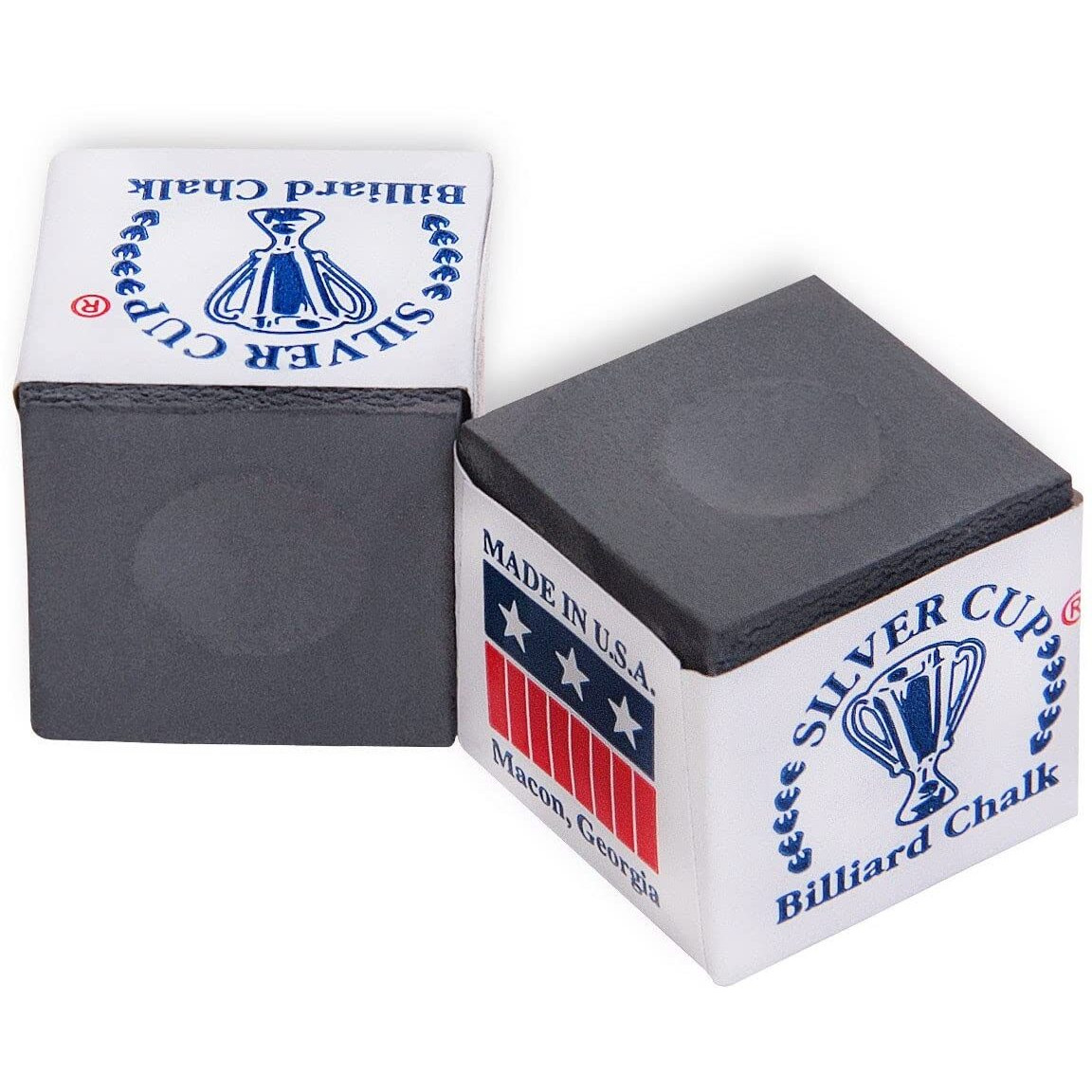 Silver Cup Billiard Chalk - One Dozen (Charcoal)