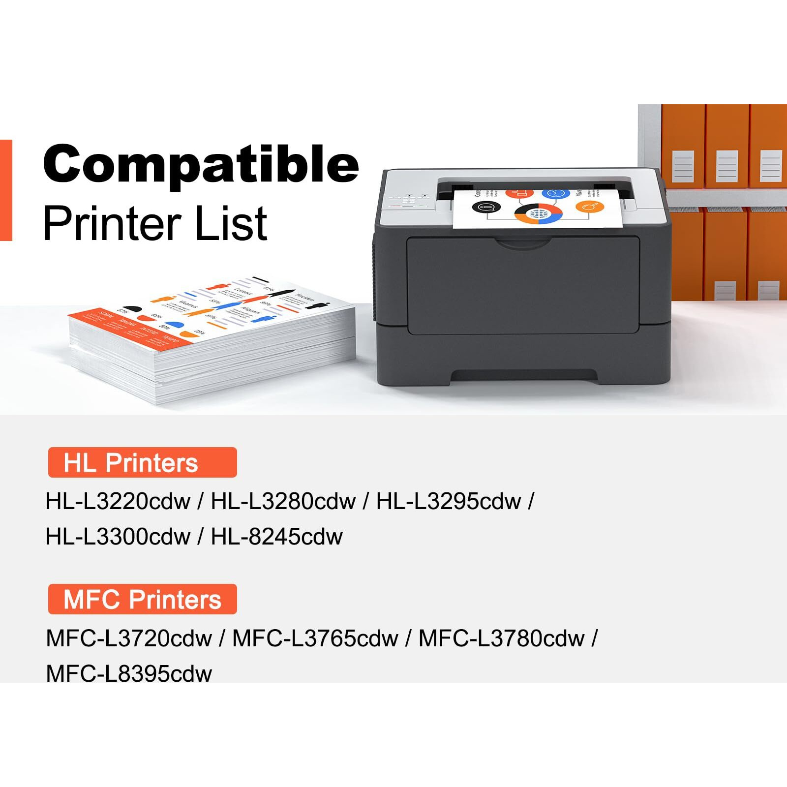 Tn229 Tn229Xl Compatible Toner Cartridge For Brother Mfc-L3780Cdw Mfc-L3720Cdw Hl-L3280Cdw Hl-L3220Cdw Mfc-L3765Cdw Hl-L3300Cdw Dcp-L3560Cdw Hl-L3295Cdw Hl-L8245Cdw Series Printer (4 Packs)