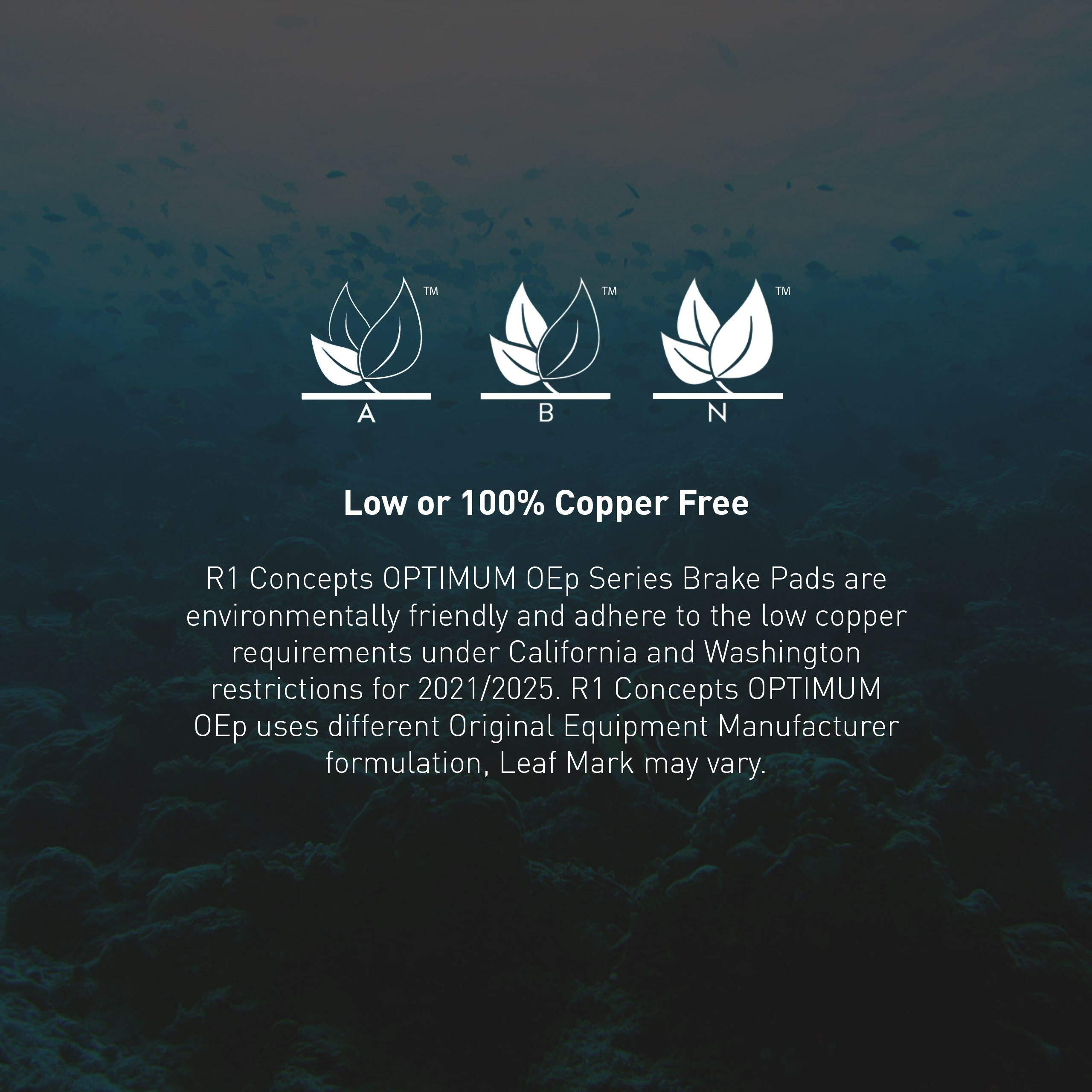 Front Or Rear Optimum Oep Series Brake Pad With Rubber Steel Rubber Shims