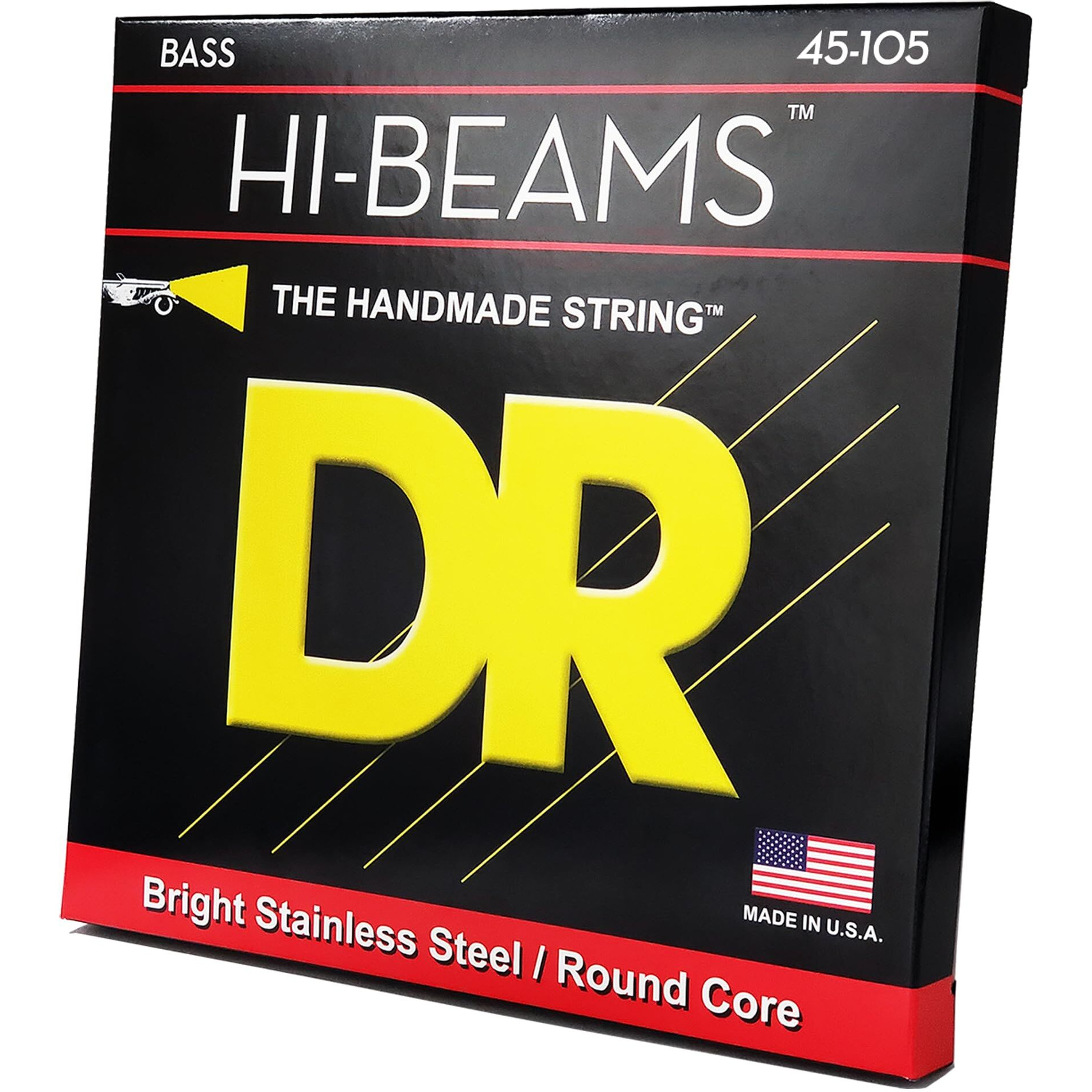 Dr Strings Hi-Beams - Stainless Steel 4-String Bass Guitar Strings  45-105  Round Core