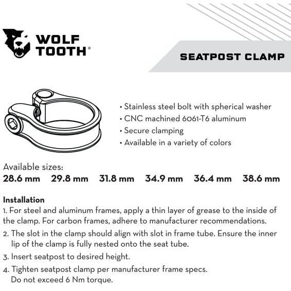 Wolf Tooth Precision-Machined Seatpost Clamp