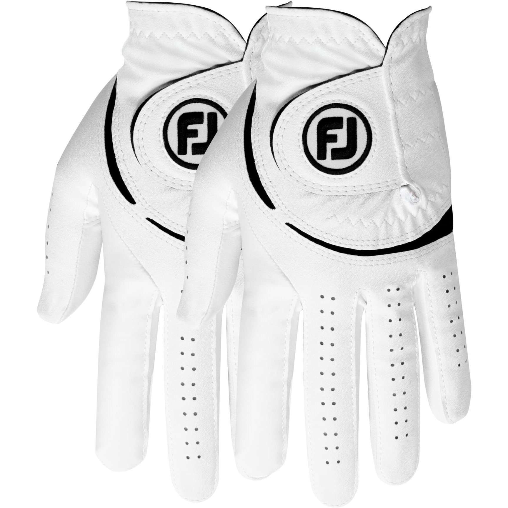 Footjoy Men's Weathersof 2-Pack Golf Glove  White  Xx-Large  Worn On Left Hand