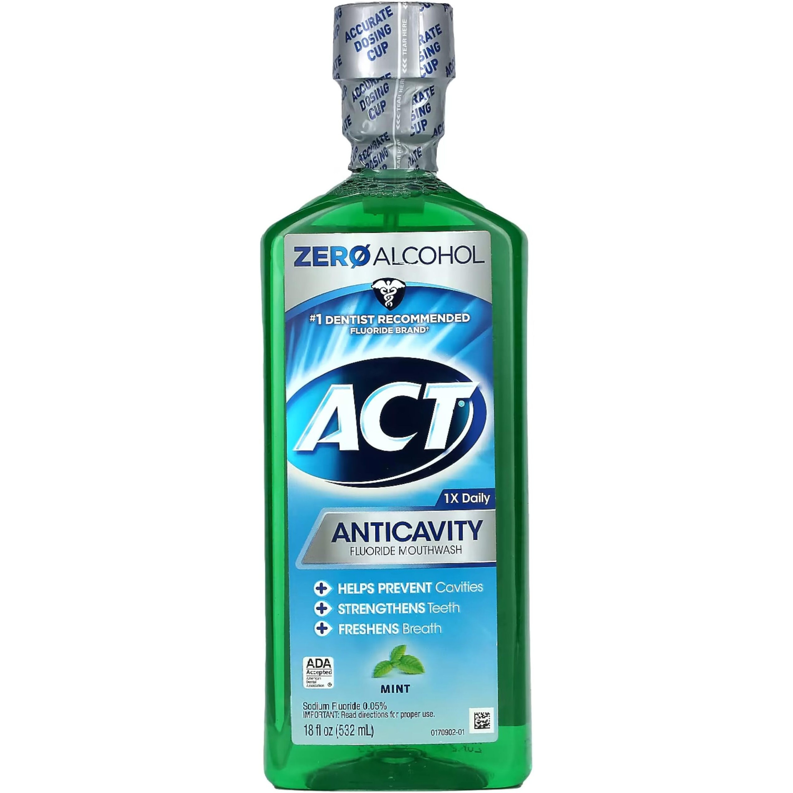 Act Anticavity Fluoride Mouthwash Mint 18 Fl Oz (Pack Of 2)