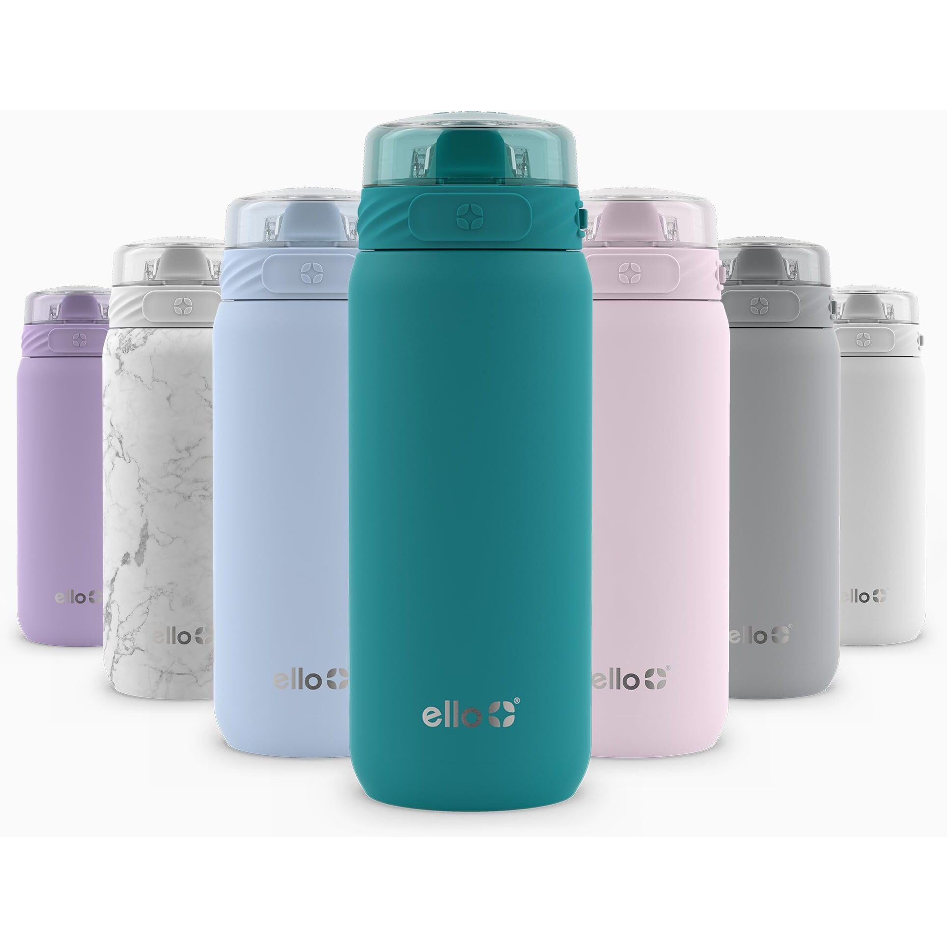 Ello Cooper 18Oz Kids Stainless Steel Water Bottle With Straw And Carry Handle  Double Walled And Vacuum Insulated Metal  Leak Proof Locking Lid With Soft Silicone Spout  Reusable  Bpa Free  Antigua