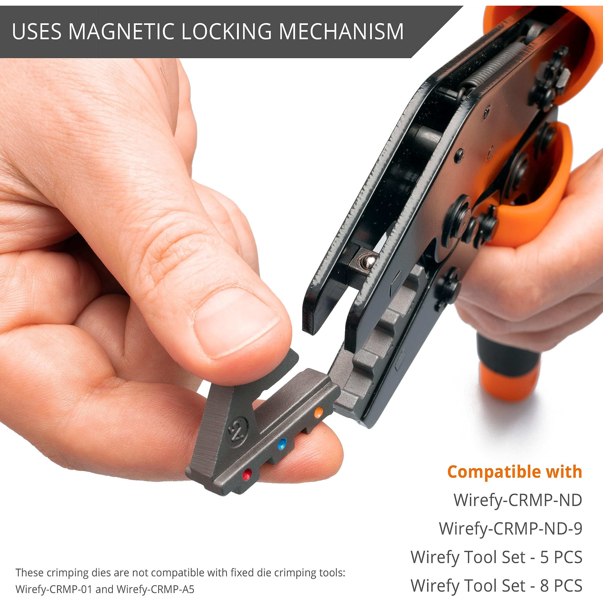 Wirefy Crimping Die For Insulated Flag Connectors - 12-10 Awg
