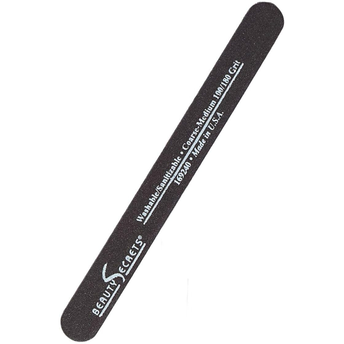 Beauty Secrets Drip & Clog Proof Nail Glue (1 Pack) Bundled With Nail File Black Cushion Medium Coarse 180/100 Grit By Beauty Secrets