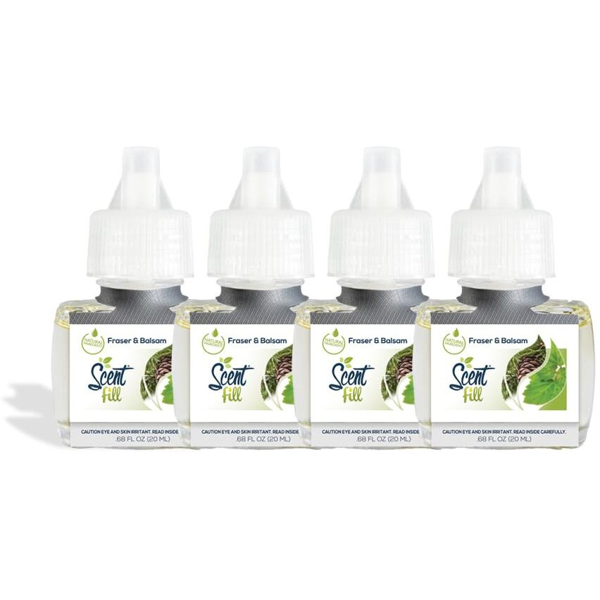 Scent Fill Fraser Fir & Fresh Balsam Pine Plug In Air Freshener  4 Scented Oil Refills