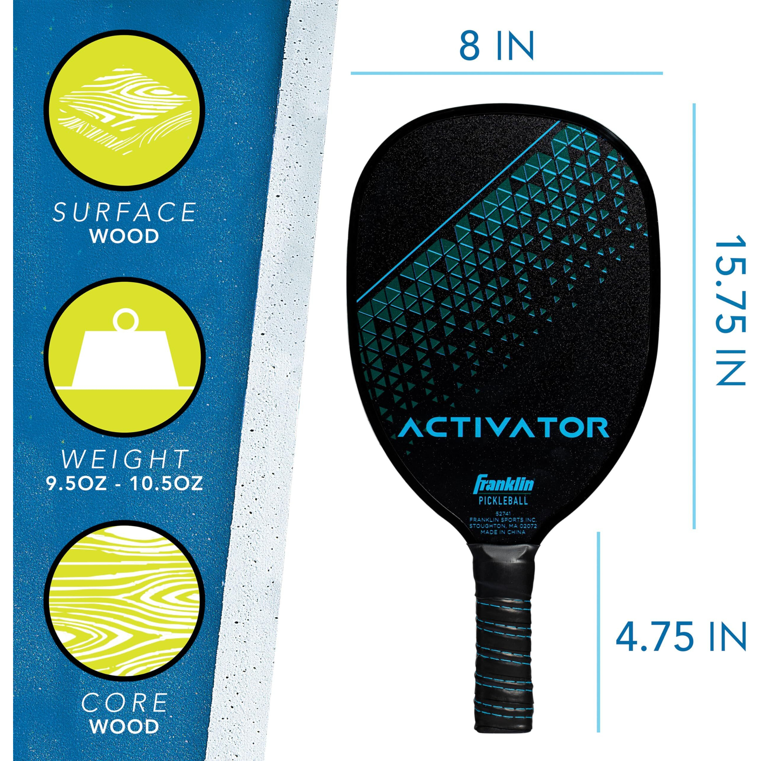 Franklin Sports - Wooden Pickleball Paddle 4 Player Paddle And Ball Set- Usa Pickleball (Usapa) Approved