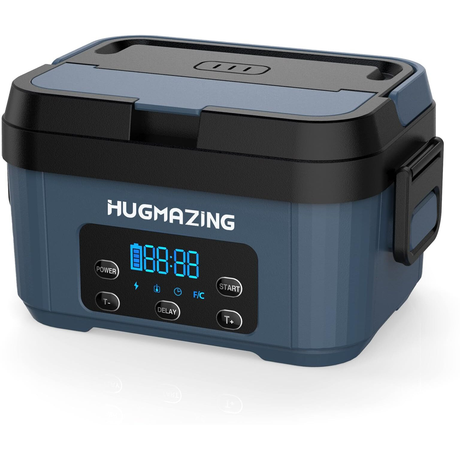 Hugmazing Cordless Electric Lunch Box For Adults  Men & Women - Rechargeable Self-Heating Food Warmer With 1100Ml Ss Container  Battery-Powered Heated Lunch Box  Perfect For Work And Travel Use