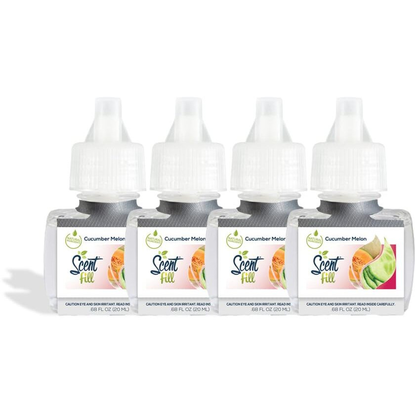 Scent Fill Cucumber Melon Plug In Air Freshener  Scented Oil Refills  4 Refills