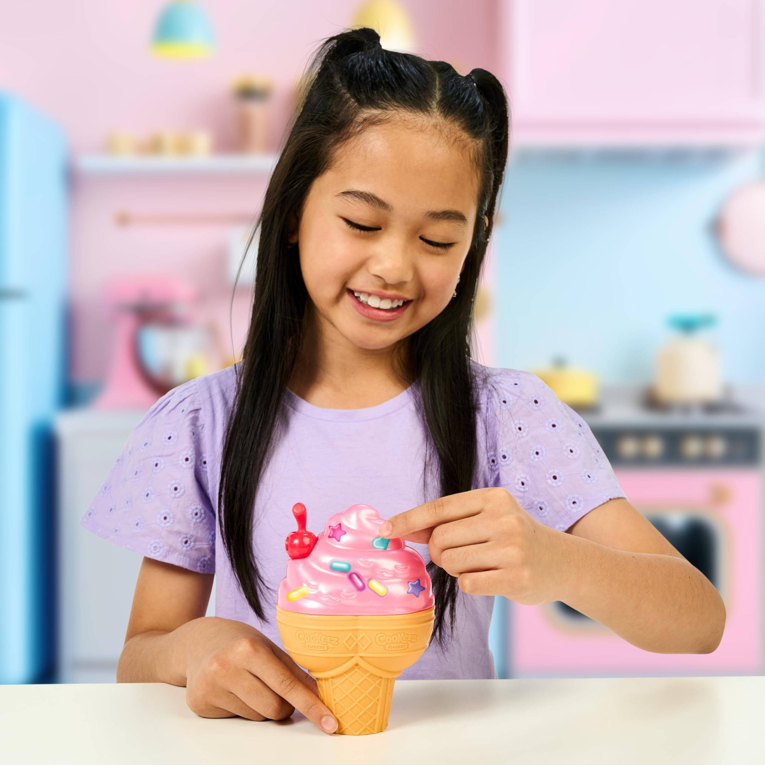 Cookeez Makery Yum Yumz Twin Pack  Full Of Fun And Full Of Yum Add Ingredients & Discover 2 Super-Cute Scented Surprise Plush Pets Inside An Ice Cream Cone You Can Customize - Styles May Vary
