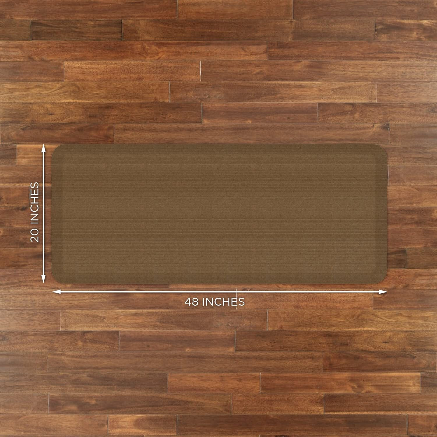 Newlife By Gelpro Anti-Fatigue Designer Comfort Kitchen Floor Mat  20"" X48   Grasscloth Khaki Stain Resistant Surface With 3/4  Thick Ergo-Foam Core For Health And Wellness